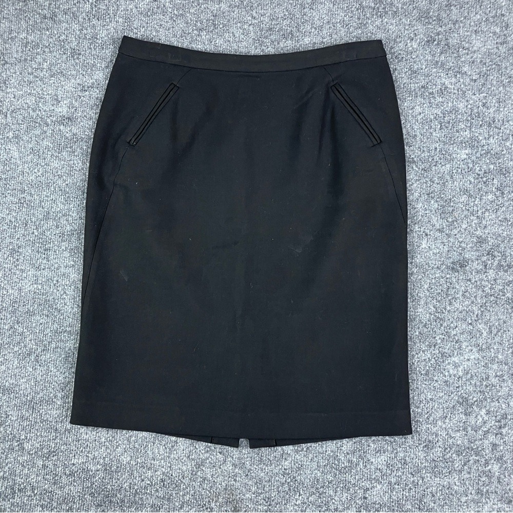 Ann Taylor Loft Skirt Womens Size 6 Black Pencil Office Professional Pockets